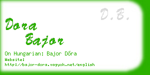 dora bajor business card